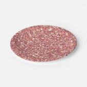 Rose Gold Pink Glitzer Glam Custom Party Pappteller (Schrägansicht)