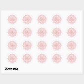 Rose Gold Pink Glitzer Mandala Blume Runder Aufkleber (Blatt)