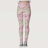 Rose Gold Pink Glitzer Mermaid Leggings (Vorderseite)