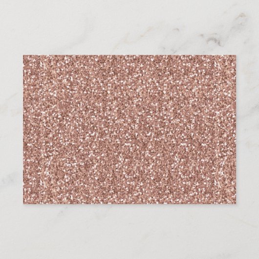 Rose Gold Pink Glitzer Minimaler Stripe Empfang Begleitkarte (Rückseite)