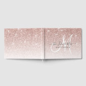 Rose Gold Pink Glitzer Monogram Name Future Mrs. Gästebuch (Voll)