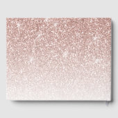 Rose Gold Pink Glitzer Monogram Name Future Mrs. Gästebuch (Rückseite)
