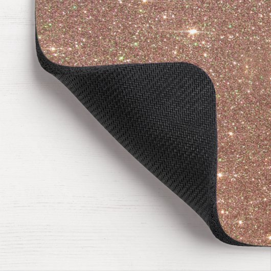 Rose Gold Pink Glitzer Mousepad (Ecke)