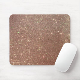 Rose Gold Pink Glitzer Mousepad