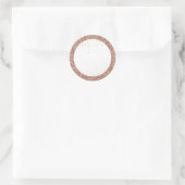 Rose Gold Pink Glitzer Personalisiert Gefallen Runder Aufkleber (Tasche)