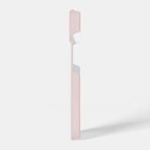 Rose Gold Pink Glitzer Personalisiert iPhone Hülle (Linke Seite)