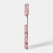 Rose Gold Pink Glitzer Personalisiert iPhone Hülle (Rechte Seite)