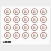 Rose Gold Pink Glitzer Sweet 16 Gefallen Sticker S (Blatt)