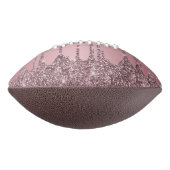 Rose Gold Pink Glitzer Tropfen Sparkle Monogramm N Football (Gedreht 90)