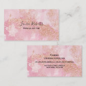 Rose Gold Pink Glitzer Visitenkarte (Vorne/Hinten)