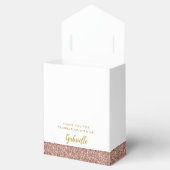 Rose Gold Pink Glitzer XOXO Geburtstag Mitzvah Geschenkschachtel (Geöffnet)