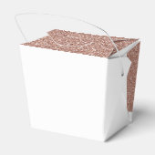 Rose Gold Pink Glitzer XOXO Mini-Takeout-Party Geschenkschachtel (Rückseite)
