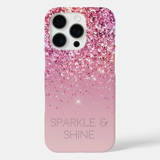 Rose Gold Pink Gold Glitzer Sparkone Case-Mate iPhone Hülle (Rückseite)