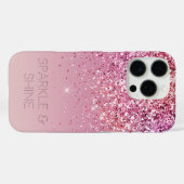 Rose Gold Pink Gold Glitzer Sparkone Case-Mate iPhone Hülle (Rückseite (Horizontal))