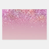 Rose Gold Pink Gold Glitzer Sparkone Geschenkpapier Set (Vorderseite)