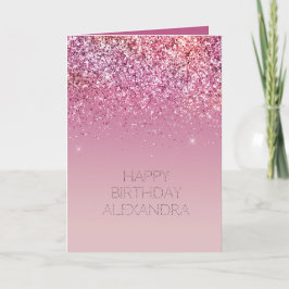 Rose Gold Pink Gold Glitzer Sparkone Karte