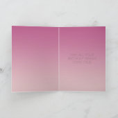 Rose Gold Pink Gold Glitzer Sparkone Karte (Innenseite)