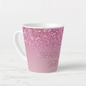 Rose Gold Pink Gold Glitzer Sparkone Milchtasse (Linke Ecke)