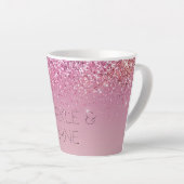Rose Gold Pink Gold Glitzer Sparkone Milchtasse (Rechte Ecke)