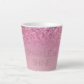 Rose Gold Pink Gold Glitzer Sparkone Milchtasse (Vorderseite)