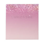 Rose Gold Pink Gold Glitzer Sparkone Notizblock (Vorderseite)