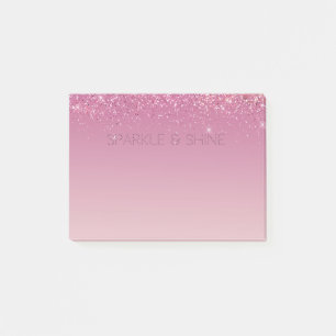 Rose Gold Pink Gold Glitzer Sparkone Post-it Klebezettel