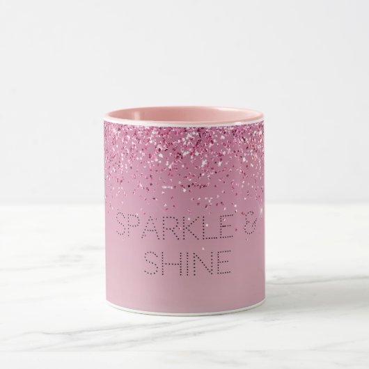 Rose Gold Pink Gold Glitzer Sparkone Tasse (Zentrum)