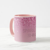Rose Gold Pink Gold Glitzer Sparkone Tasse (Vorderseite Links)