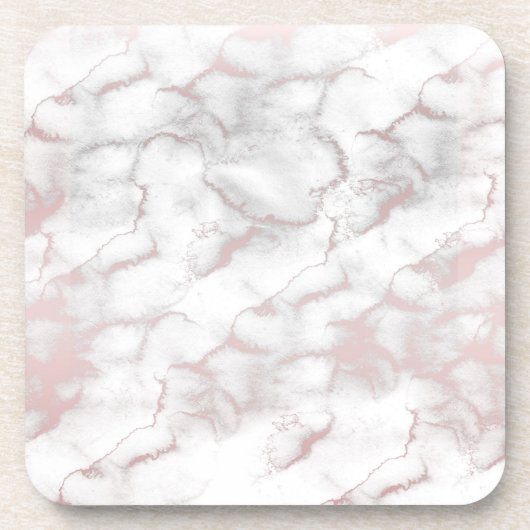 Rose Gold Pink Grau Glam Glam Minimal Getränkeuntersetzer (Vorderseite)