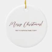 Rose Gold Pink Imitate Glitzer Springen Hirsche Keramik Ornament (Hinten)