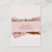 Rose Gold & Pink Label ・ Necklace Juwelier Display Visitenkarte (Rückseite)