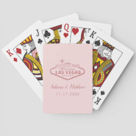Rose Gold Pink Las Vegas Wedding Spielkarten