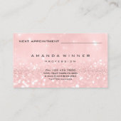 Rose Gold Pink Lashes Extention Makeup Glitzer Terminkarte (Rückseite)