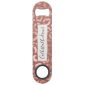 Rose Gold Pink Leopard Geparde Tierausdruck Speed Flaschenöffner (Vorderseite)