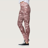 Rose Gold Pink Liquid Chrome Metal Look Leggings (Links)