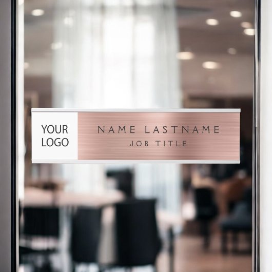 Rose Gold Pink - Logo-Führungskraft Türschild