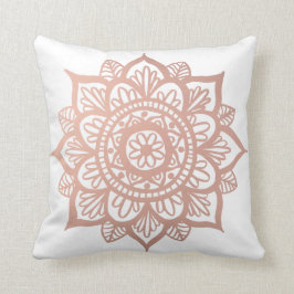 Rose Gold Pink Mandala Blume Kissen