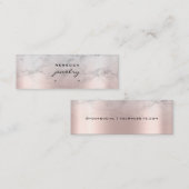 Rose Gold Pink Marble Script Erd Display Karte (Vorne/Hinten)
