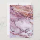 Rose Gold Pink Marmor Hochzeitsfest Brautparty Einladung (Rückseite)