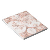 Rose Gold Pink Metal Glitzer Antique Weltkarte Notizblock (angewinkelt)
