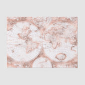 Rose Gold Pink Metal Glitzer Antiquitätenkarte Seidenpapier (Vorderseite)