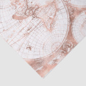 Rose Gold Pink Metal Glitzer Antiquitätenkarte Seidenpapier (Ausschnitt)