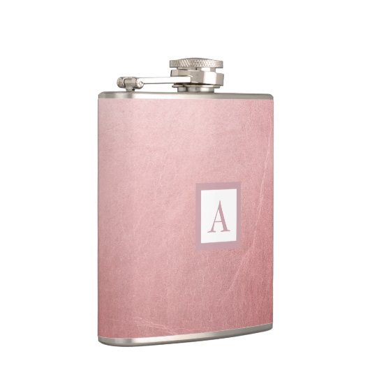 Rose Gold Pink Minimal Chic Glam Flachmann (Rechts)