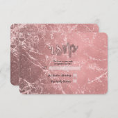 Rose Gold Pink Moderne Glam Marmor UAWG Antwort (Vorne/Hinten)