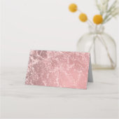 Rose Gold Pink Moderne Marmortische Sitzplätze Platzkarte (Rückseite)