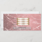 Rose Gold Pink Modernes Marmorgeschenkzertifikat (Rückseite)