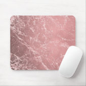 Rose Gold Pink Modernes, trendiges Glam Marmorchic Mousepad (Mit Mouse)