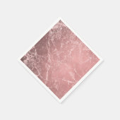 Rose Gold Pink Modernes, trendiges Glam Marmorchic Serviette (Ecke)