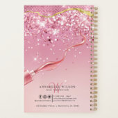 Rose Gold & Pink Nägel Funkelnd Terminkalender Planer (Rückseite)