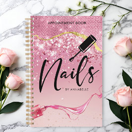 Rose Gold & Pink Nägel Funkelnd Terminkalender Planer